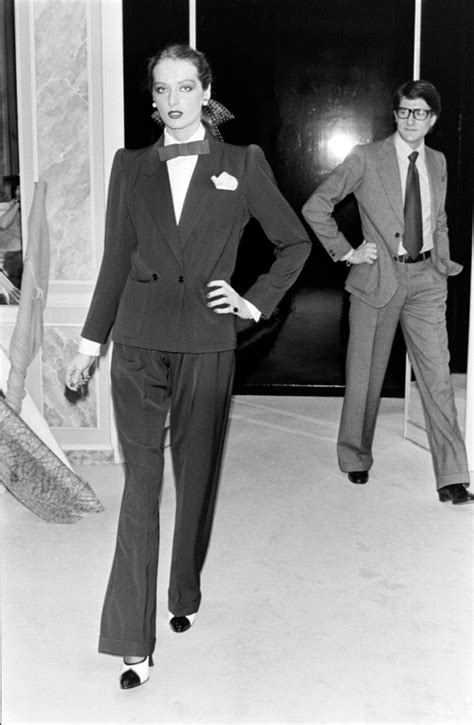 yves saint laurent smoking suit.